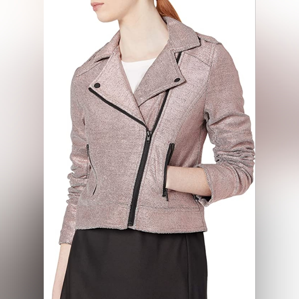 NWT Cupcakes and Cashmere Metallic Moto Jacket